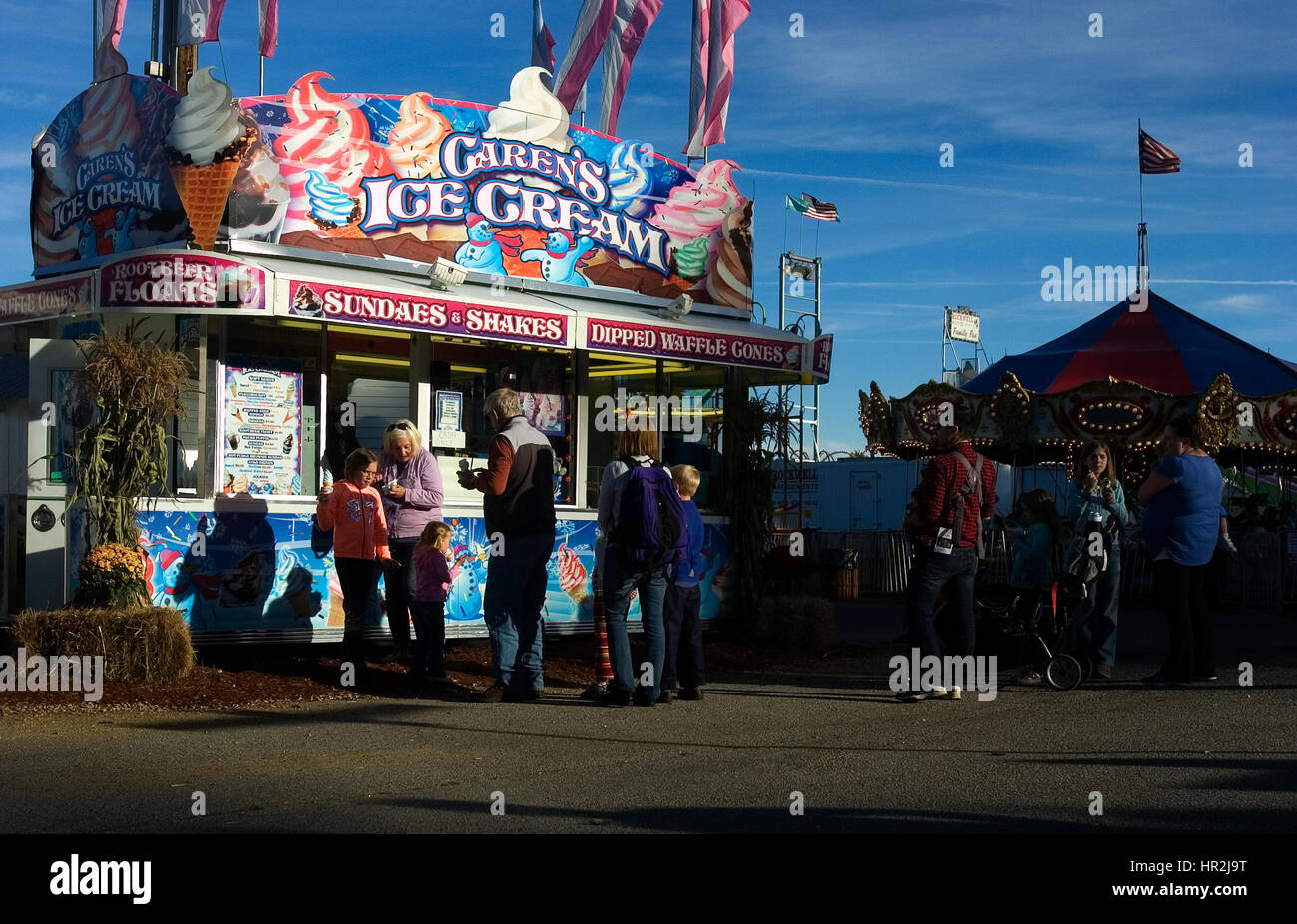 A general scene at the Deerfield Fair, Deerfield, New Hampshire. The