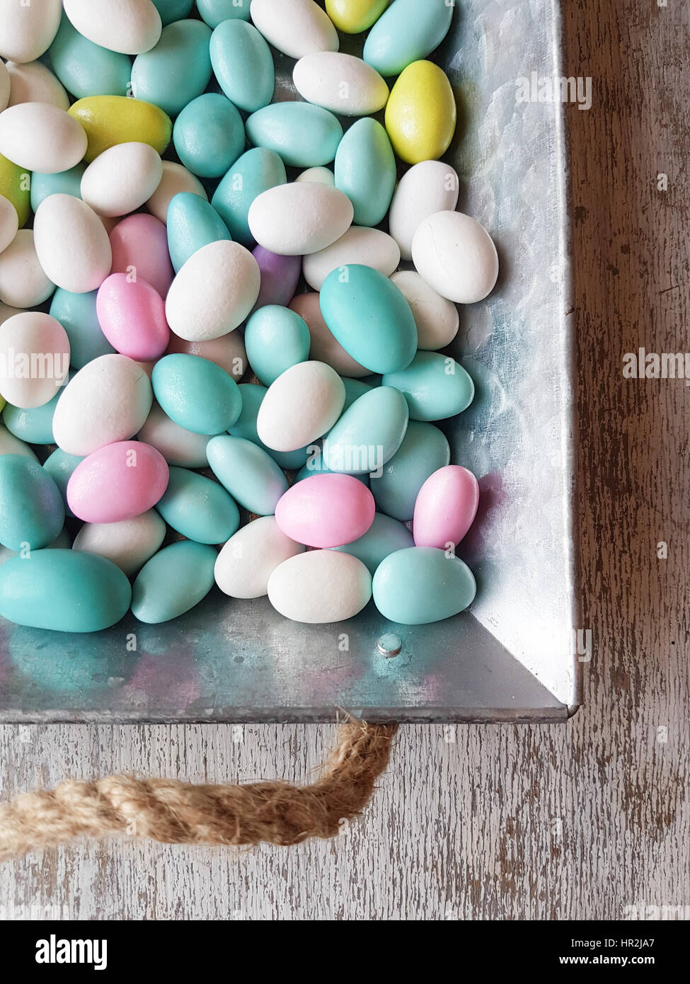 sugar coated almond candies Stock Photo Alamy