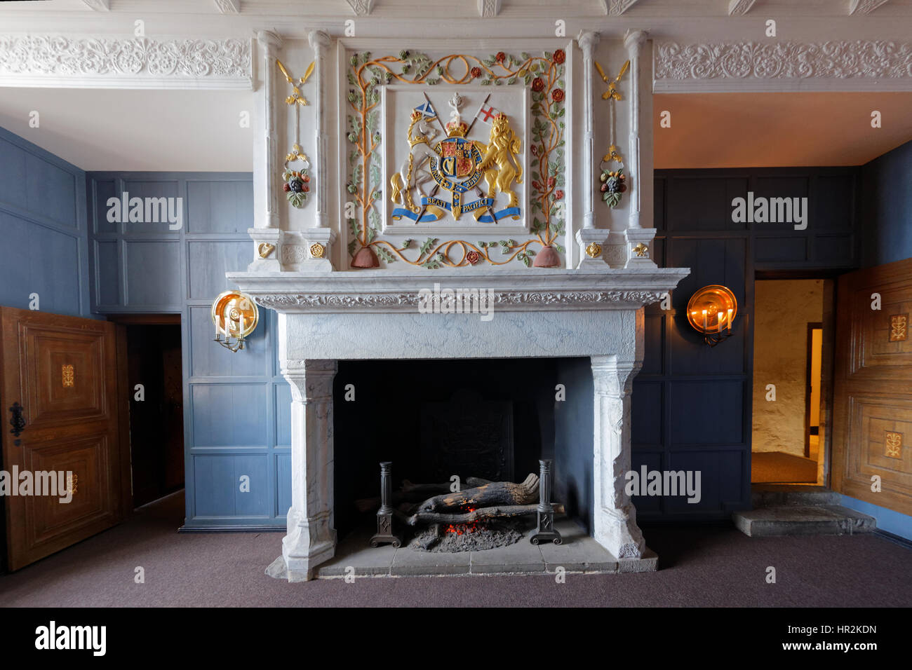 fireplace in the queens chambers Edinburgh castle Mary Queen Of Scots