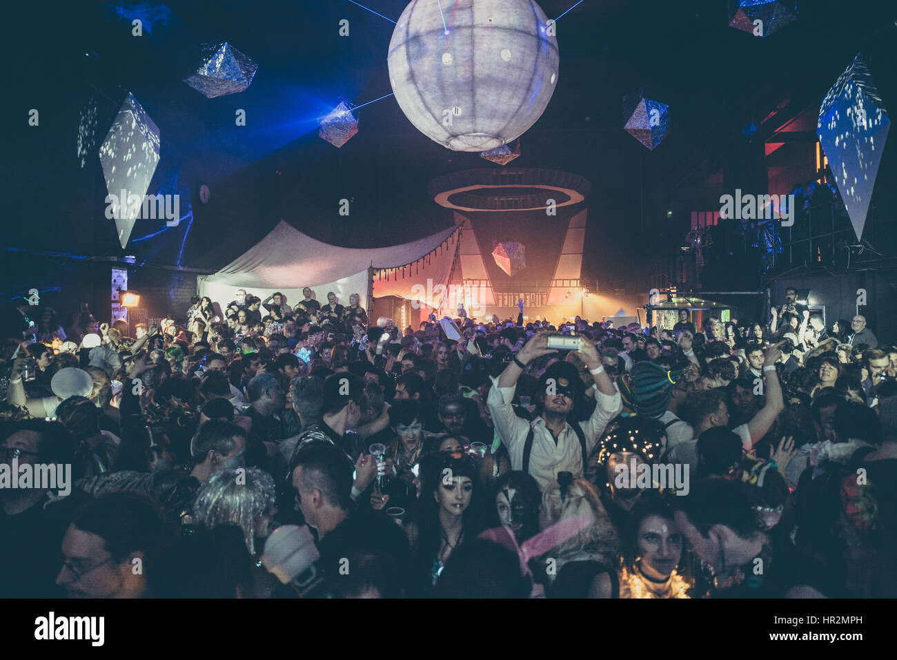 New Years Eve Celebrations At The Invisible Wind Factory, Liverpool, UK
