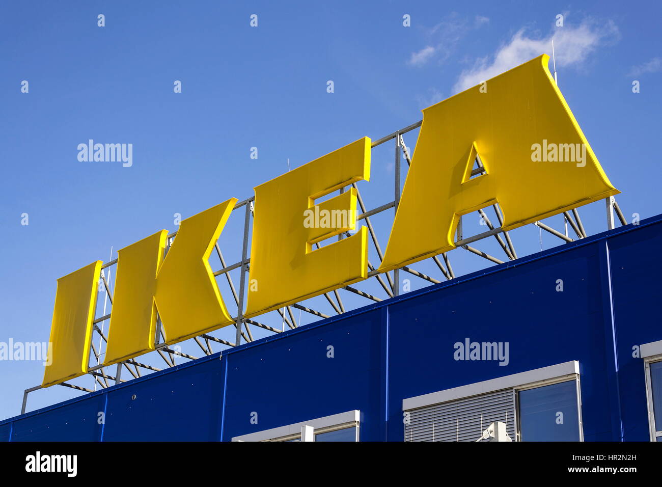 PRAGUE, CZECH REPUBLIC - FEBRUARY 25: IKEA furniture company logo on  building exterior on February 25, 2017 in Prague, Czech republic Stock  Photo - Alamy