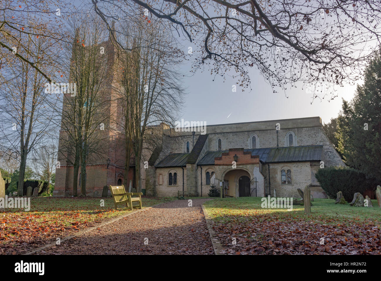 All Saints Church at Crondall Village in Hampshire Stock Photo