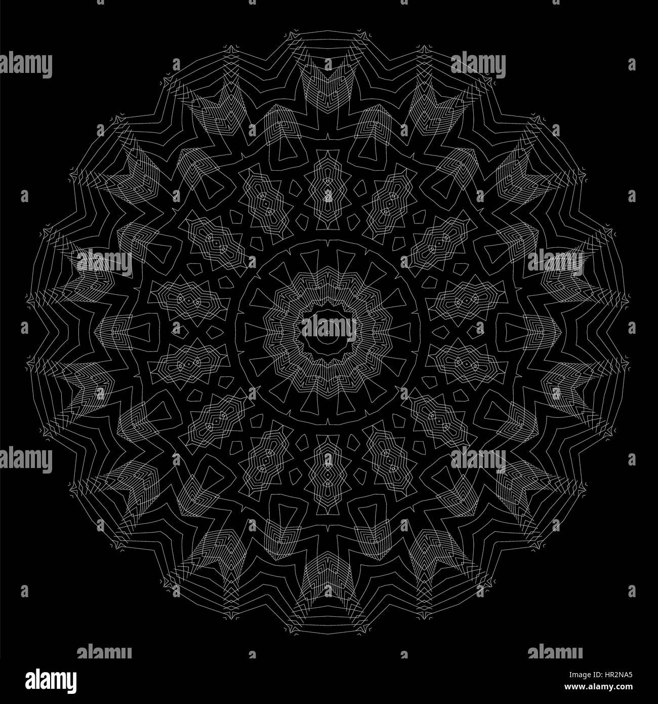 Circular islamic pattern Black and White Stock Photos & Images - Alamy