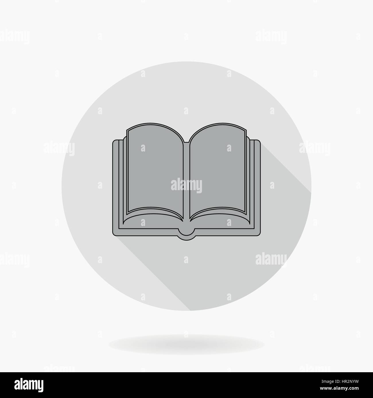 Fine Vector Flat Icon With Book Stock Vector