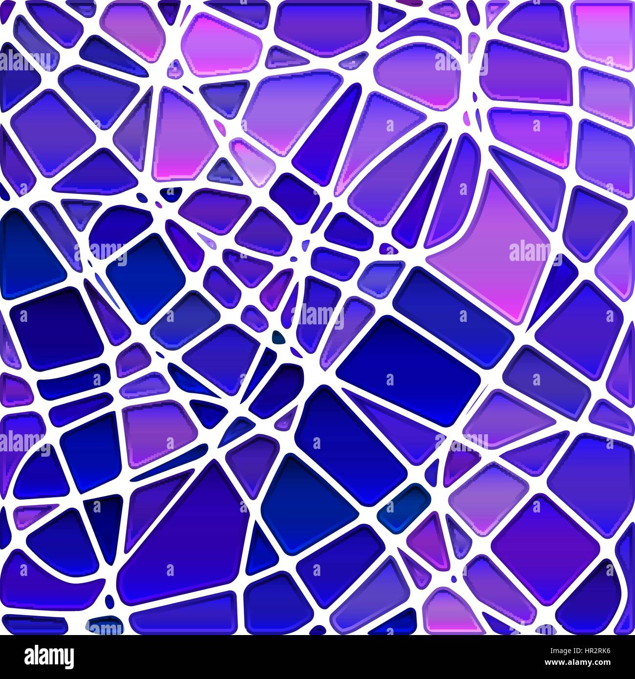 abstract vector stained-glass mosaic background - blue and violet Stock ...
