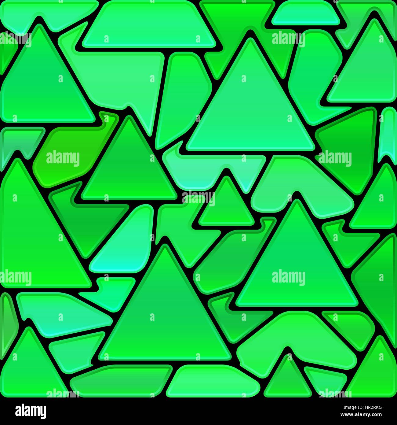 abstract vector stained-glass mosaic background - green triangles Stock ...
