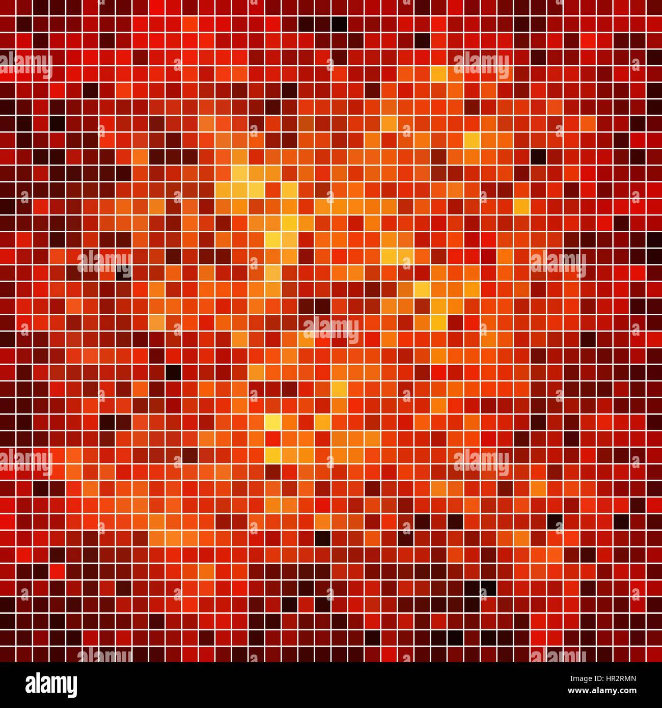 abstract vector square pixel mosaic background - red Stock Vector Image ...