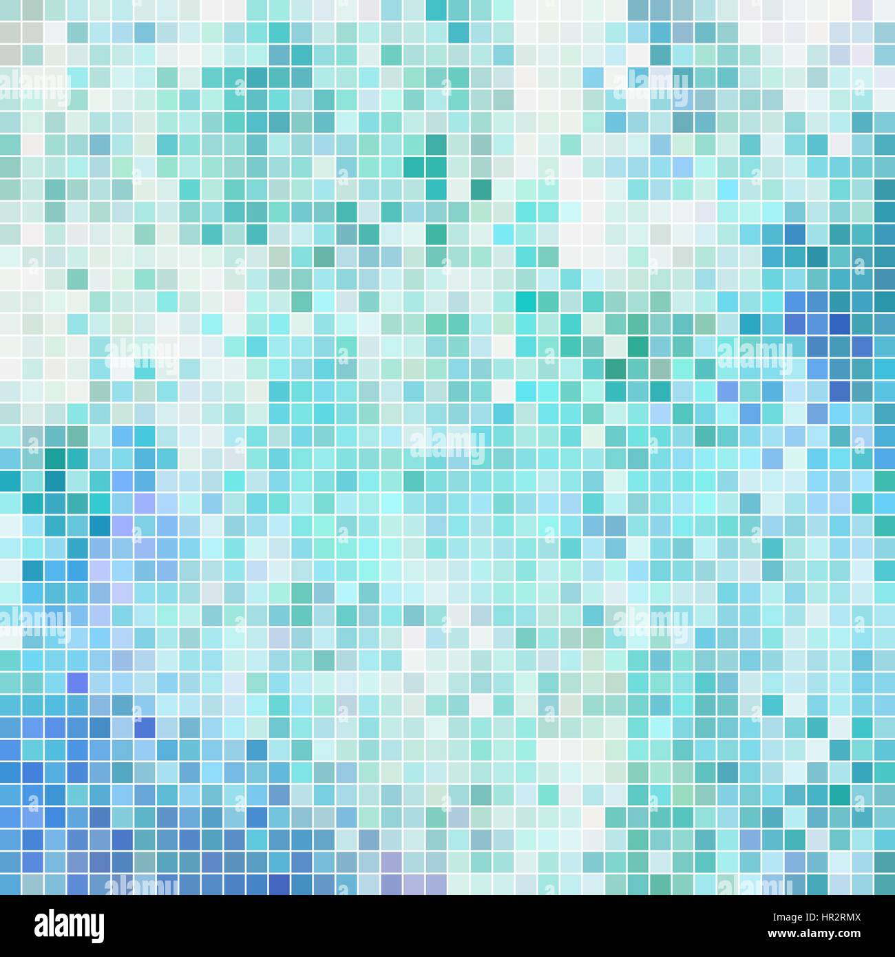 abstract vector square pixel mosaic background - blue Stock Vector ...