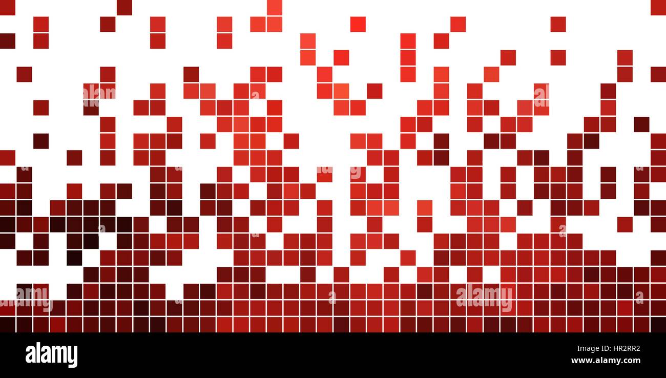 abstract vector square pixel mosaic background - red Stock Vector Image ...