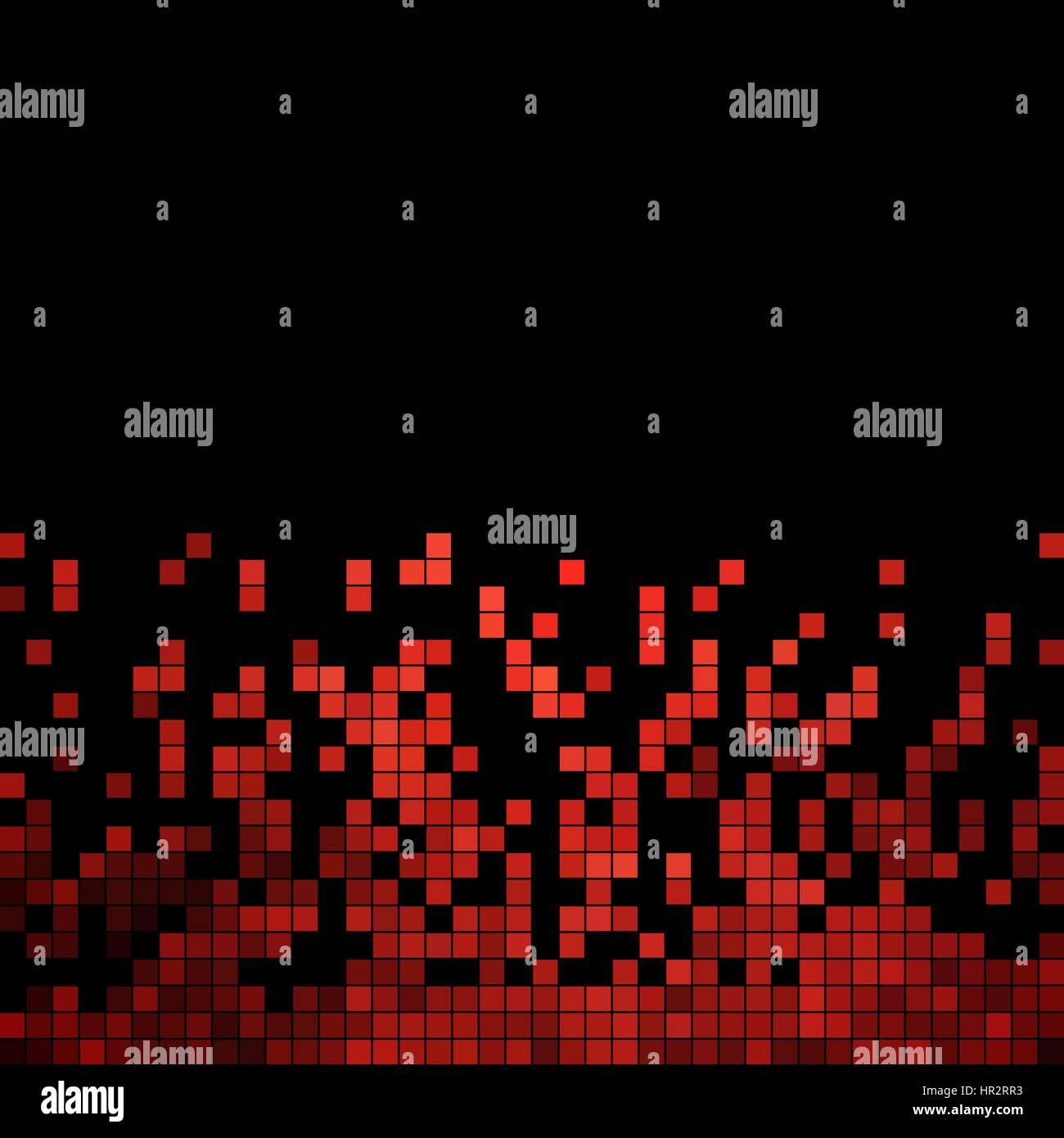 abstract vector square pixel mosaic background - red Stock Vector Image ...