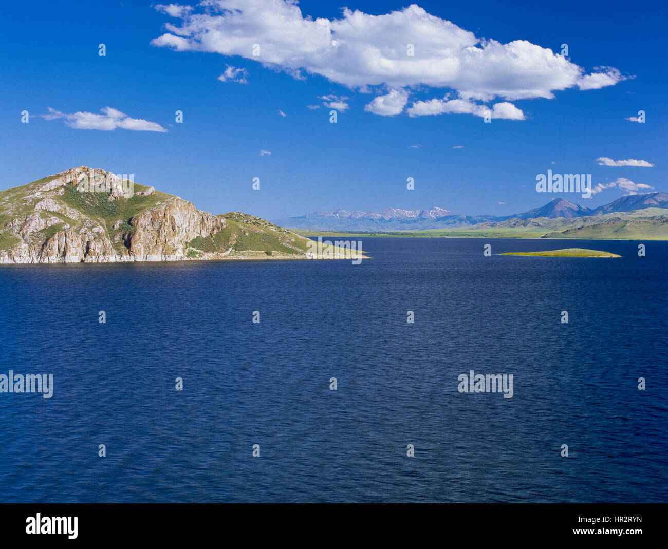clark canyon reservoir near dillon, montana, with the tendoy mountains
