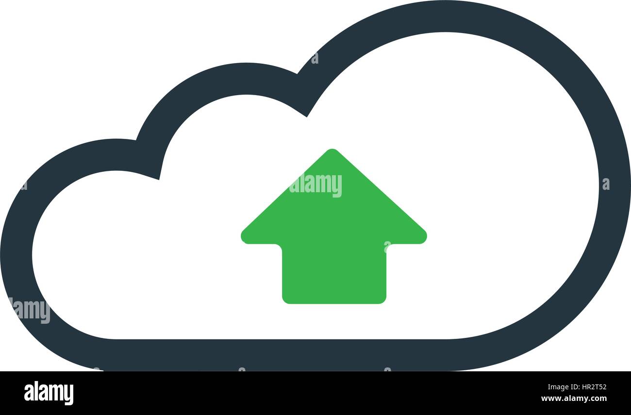 Cloud Computing with Upload Icon Design Stock Vector Image & Art - Alamy