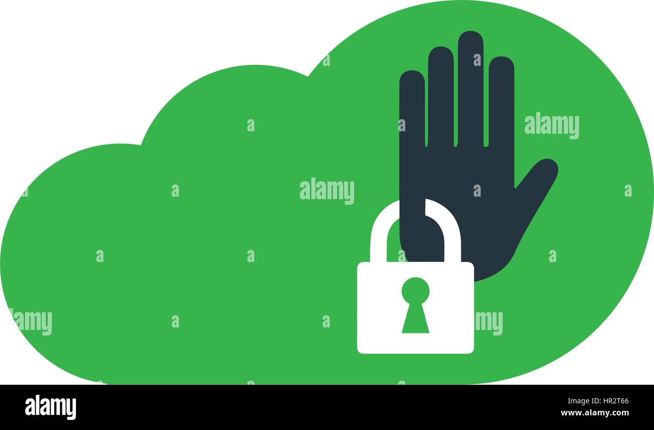 Cloud Computing with Security Concept Icon Design Stock Vector Image ...