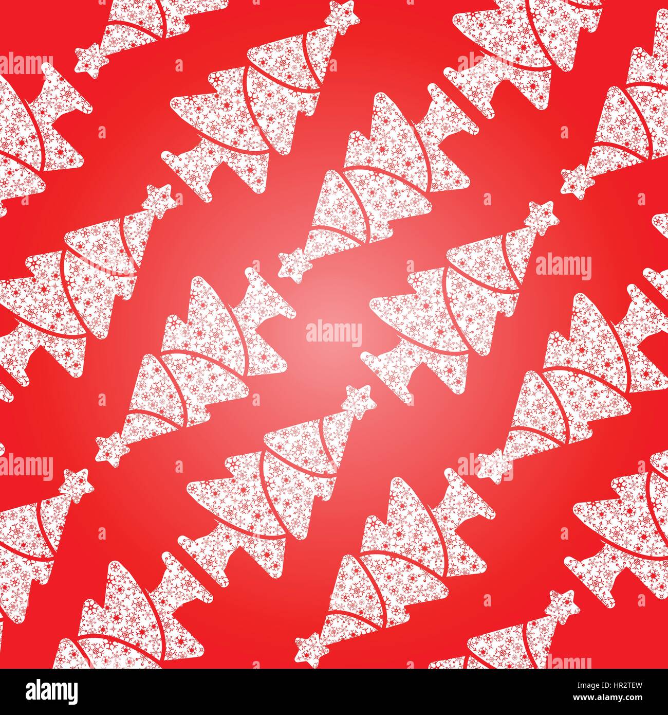 Beautiful red pine tree icon in pattern on white background Stock ...