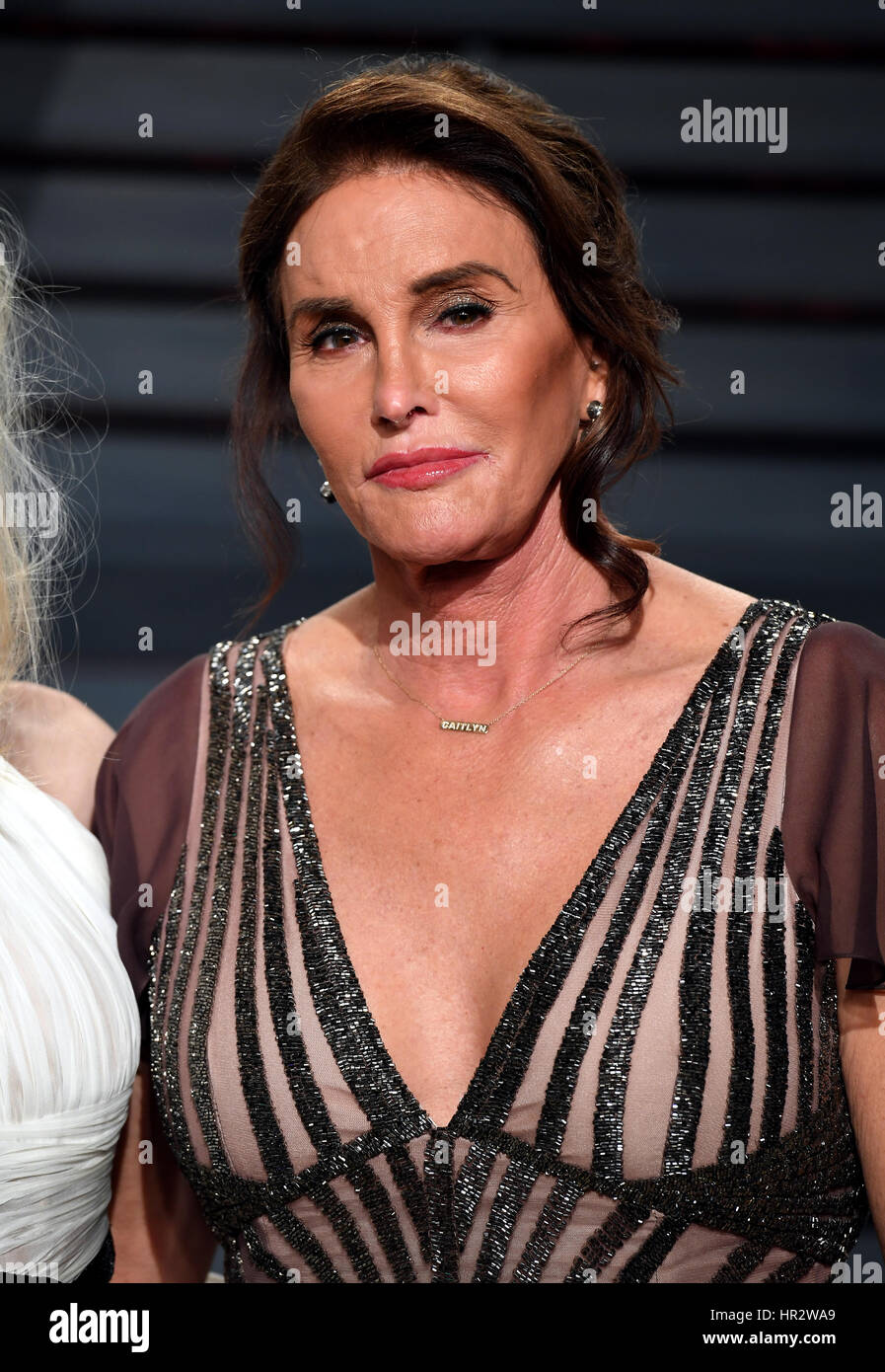Caitlyn Jenner arriving at the Vanity Fair Oscar Party in Beverly Hills Los Angeles USA Stock Photo Alamy