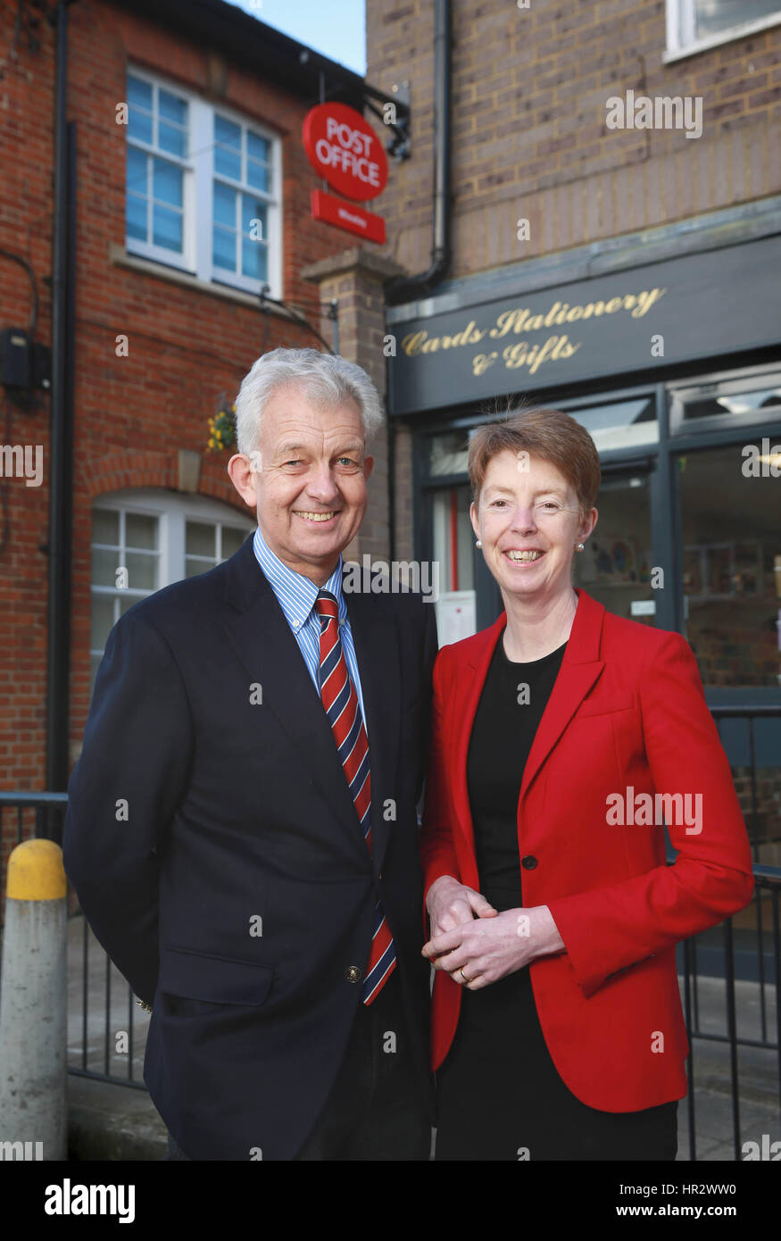 Editorial Use Only Postmaster Neil Maccormack Left And Post Office Stock Photo Alamy
