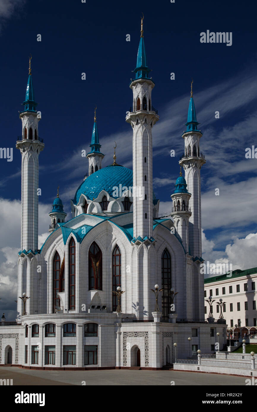 The central Mosque of the capital of the Russian republic of Tatarstan, Kazan Stock Photo