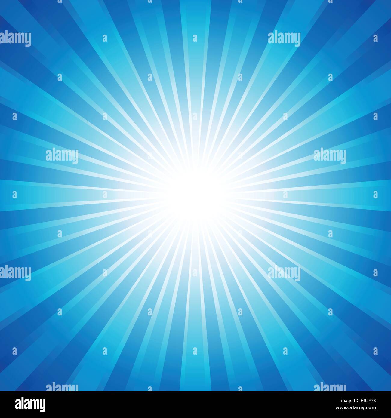 Blue abstract background with start burst concept Stock Vector