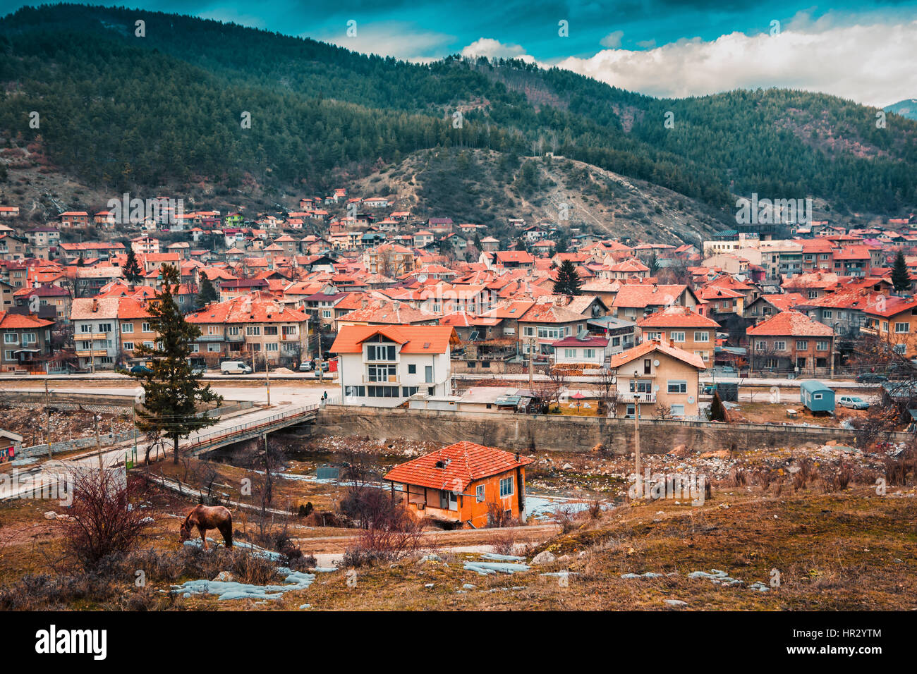 Velingrad - spa capital of Balkans, Rhodope Mountains, Bulgaria Stock Photo