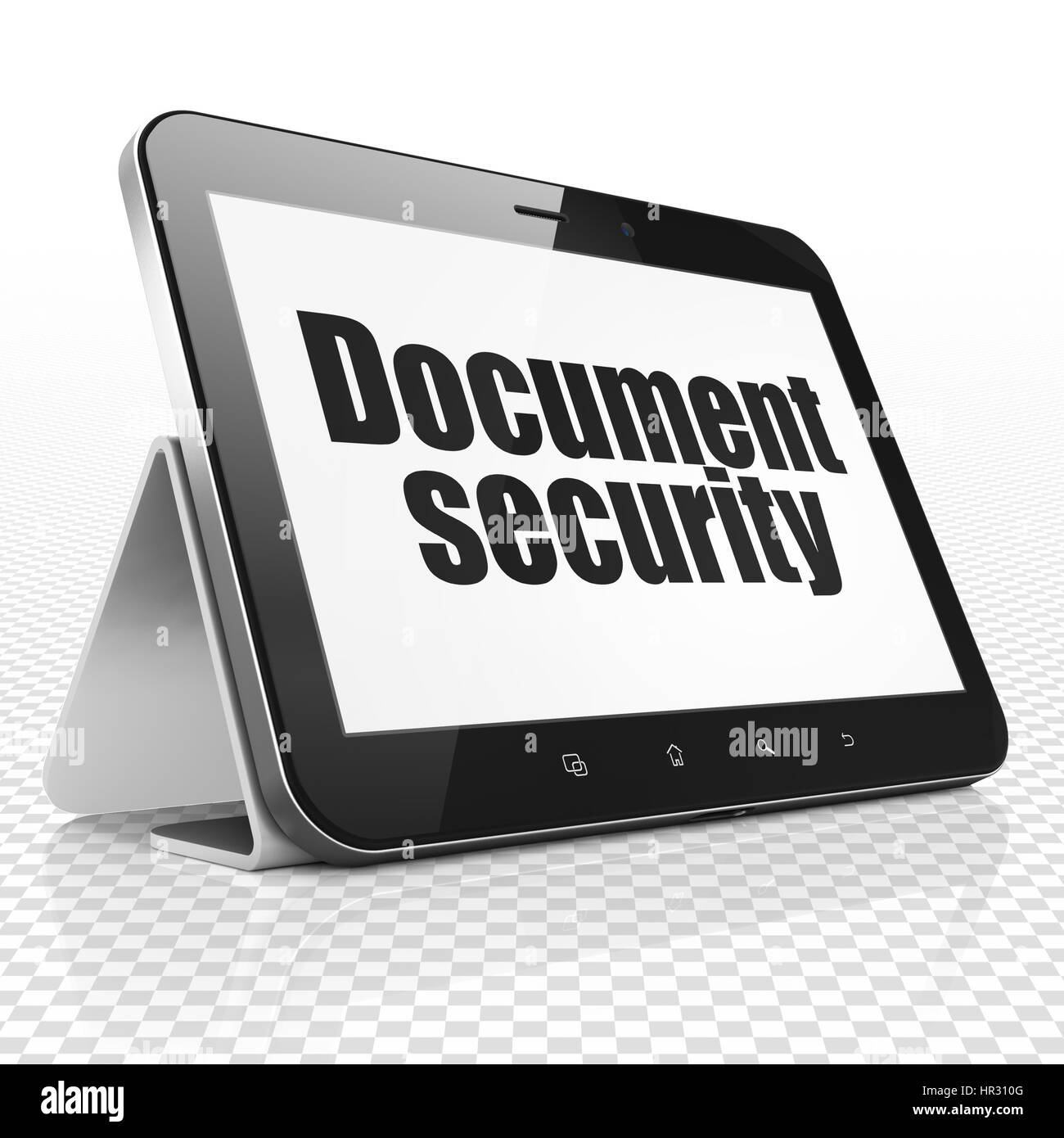 Privacy concept: Tablet Computer with Document Security on display ...