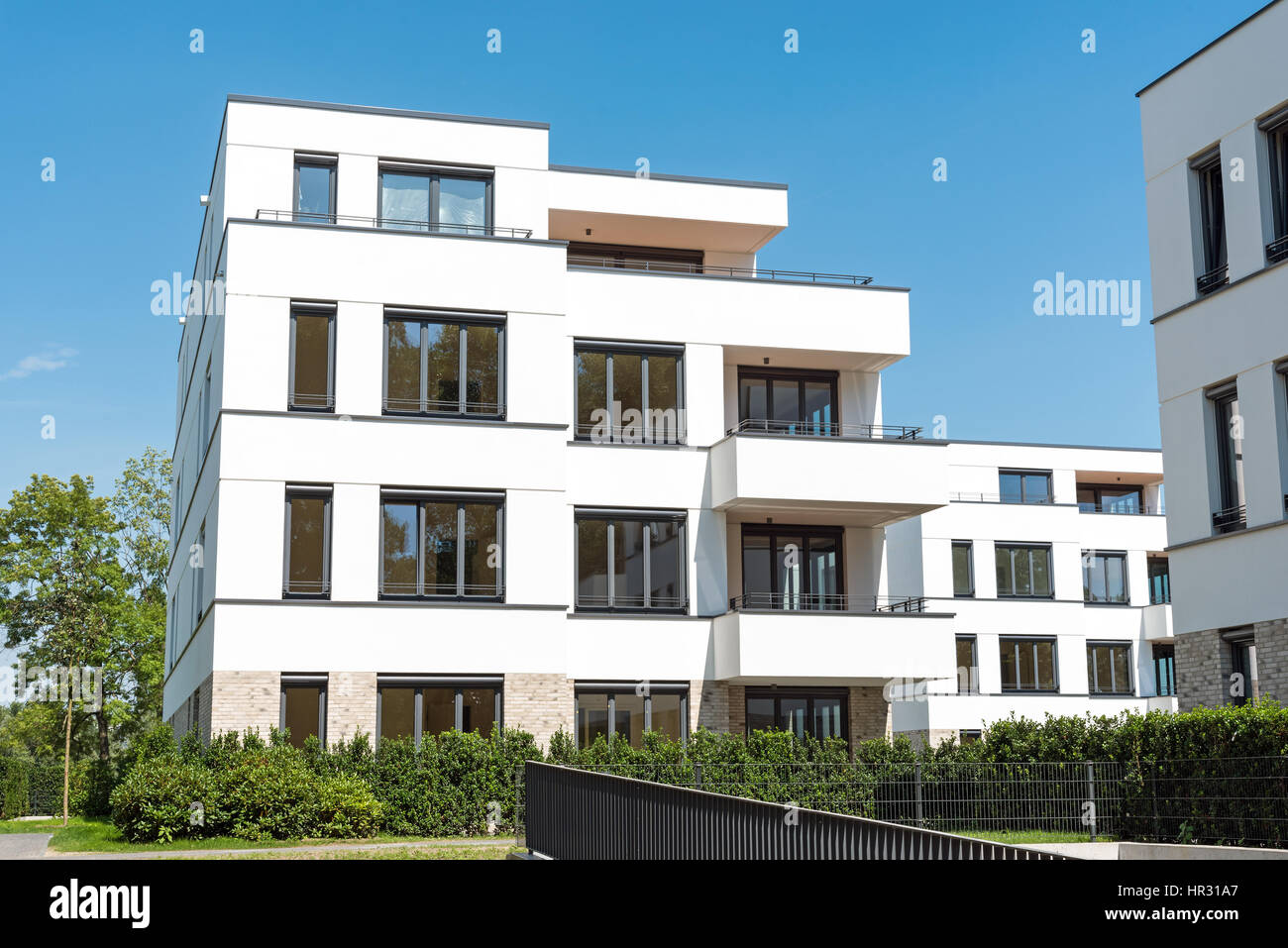 Modern white apartment houses seen in Berlin, Germany Stock Photo - Alamy