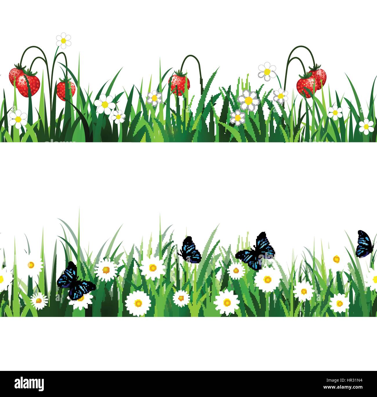 Green Grass seamless set Stock Vector Image & Art - Alamy