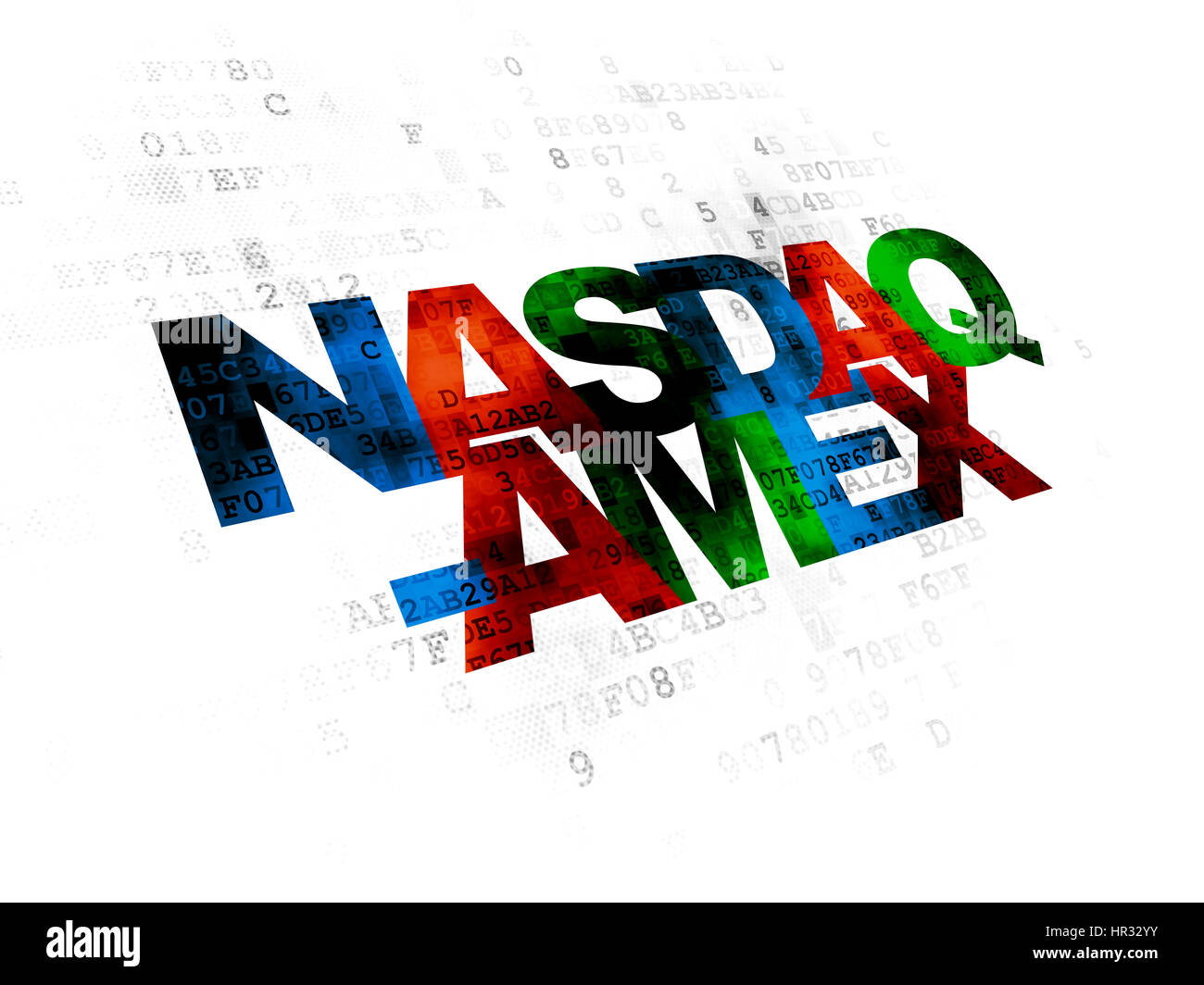 Stock market indexes concept: NASDAQ-AMEX on Digital background Stock Photo
