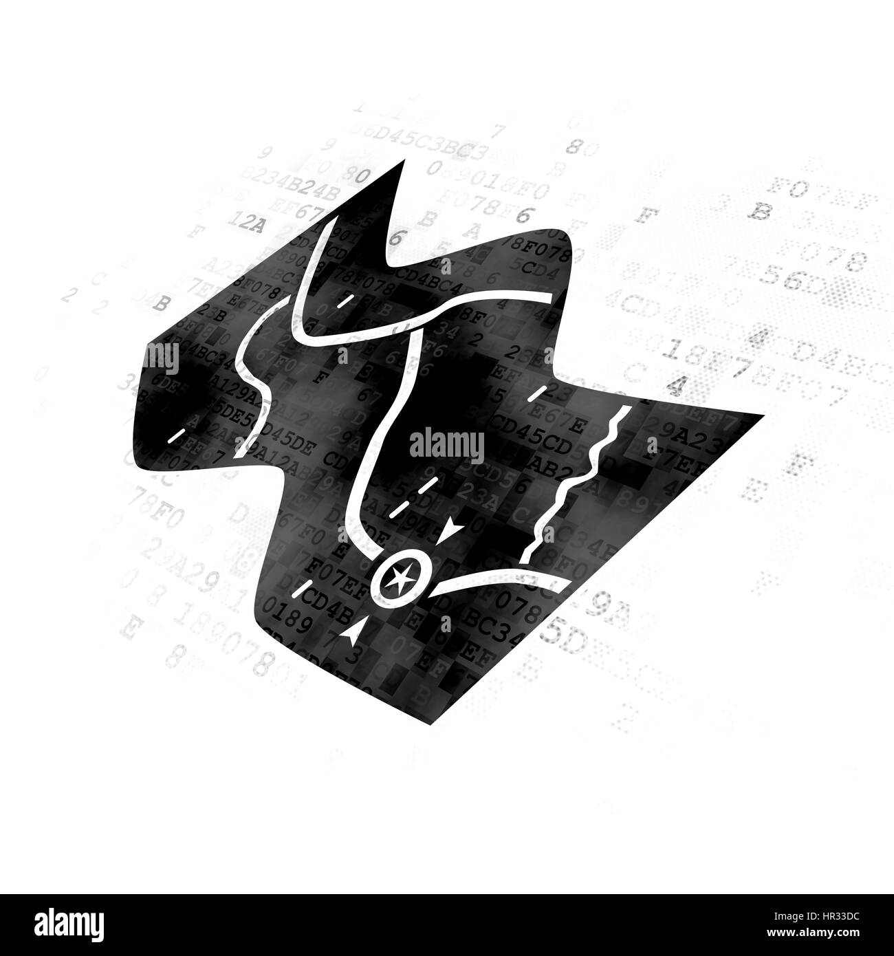 Digital code world map Cut Out Stock Images Pictures Alamy