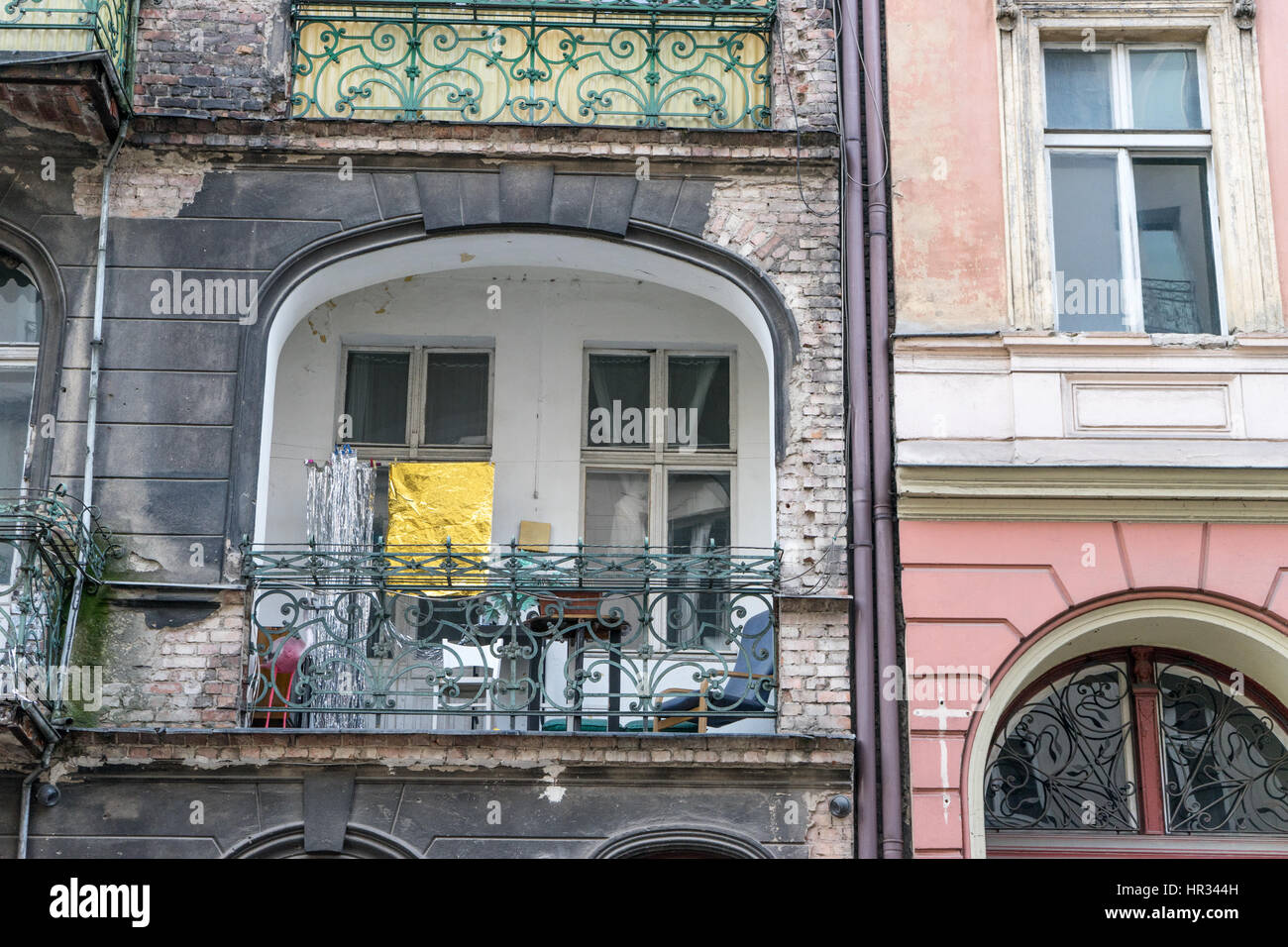 Facade of a old house Stock Photo - Alamy