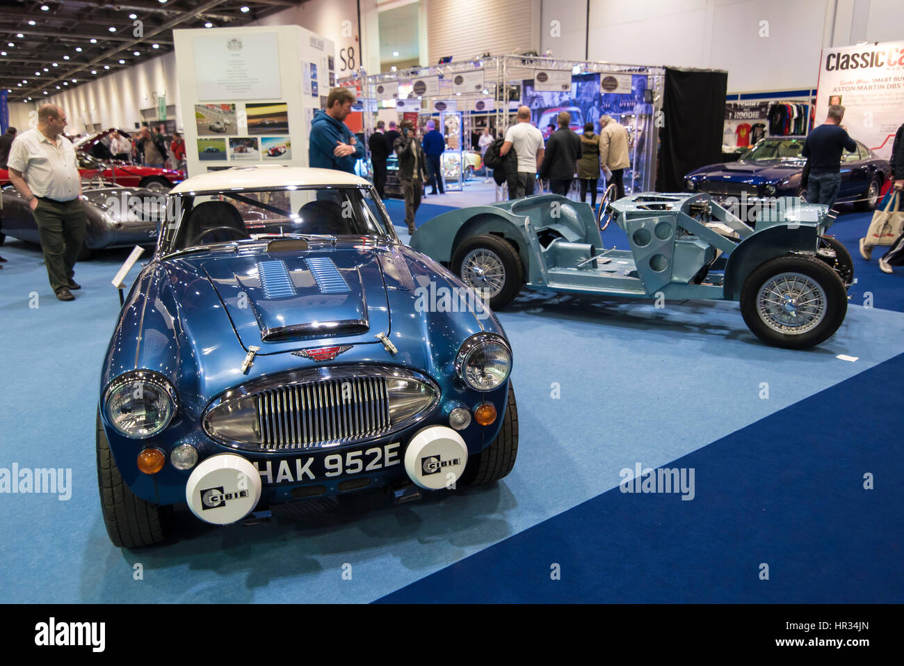 London Uk 26th Feb 2017 Vintage Sports Cars Are Displayed At The Stock Photo Alamy