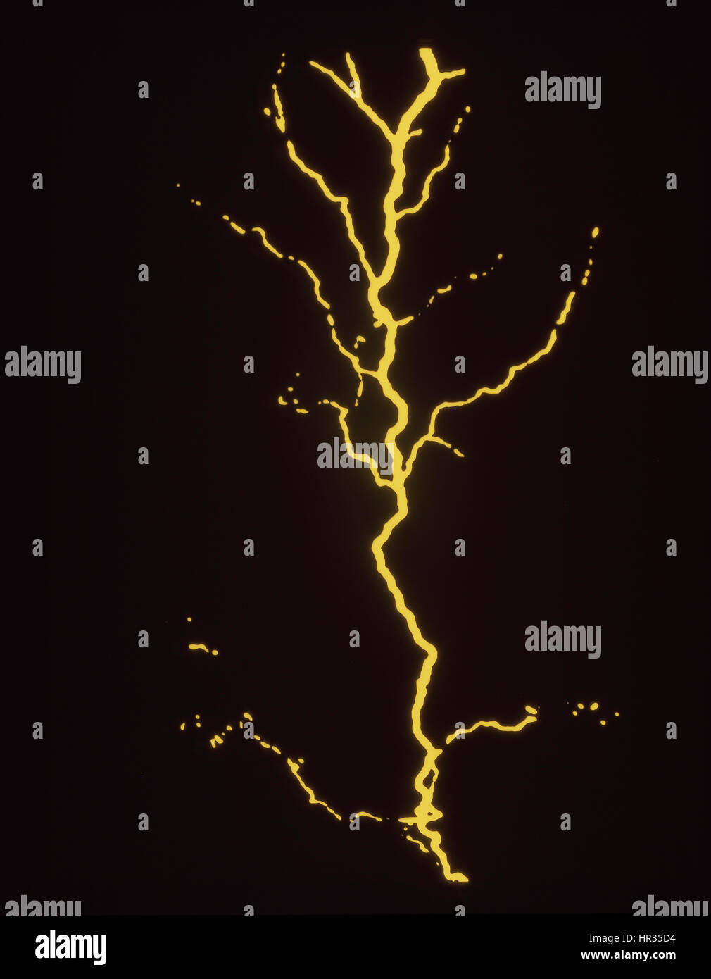 Static electricity, lightning streak. Stock Photo