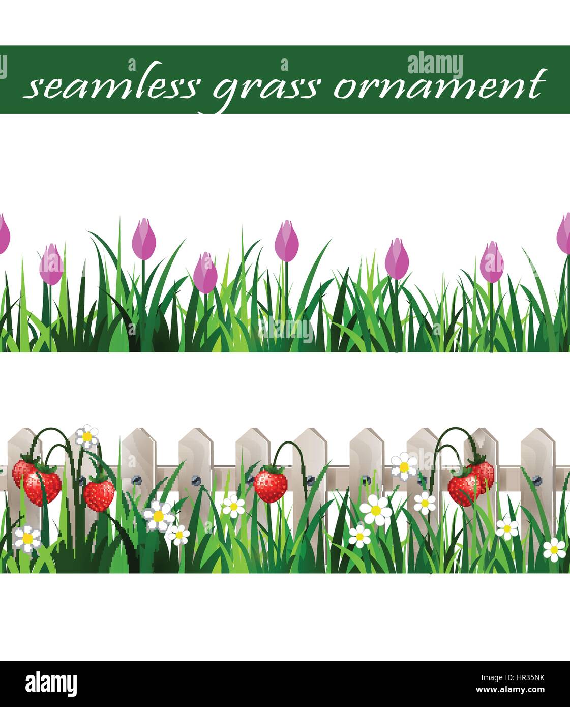 Green Grass seamless set Stock Vector Image & Art - Alamy