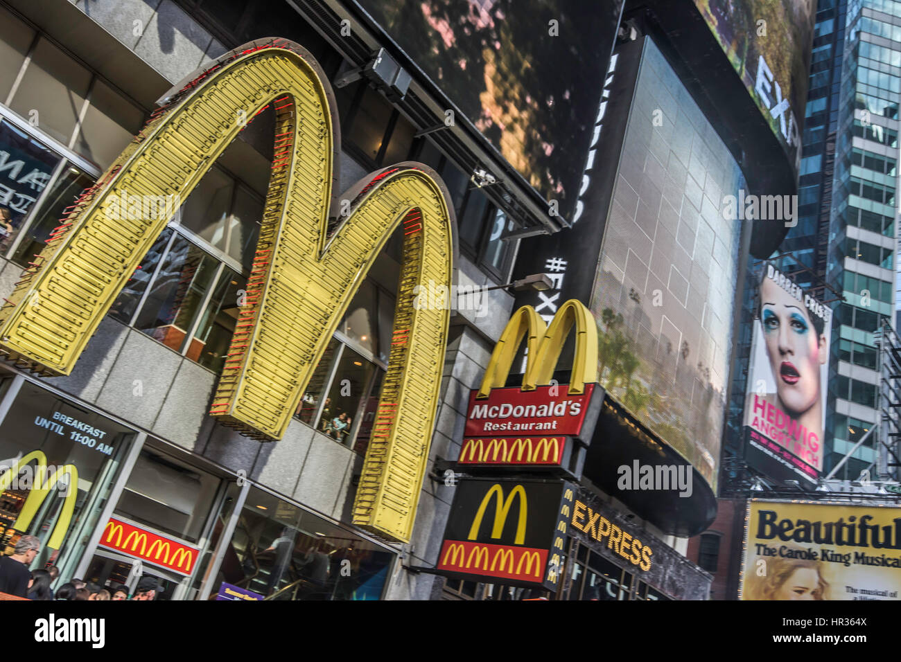 New York city McDonalds fast food store, Manhattan Stock Photo Alamy