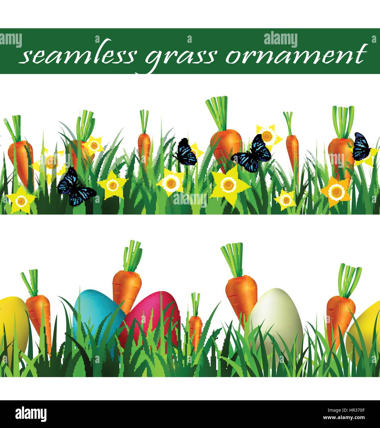 Green Grass seamless set Stock Vector Image & Art - Alamy