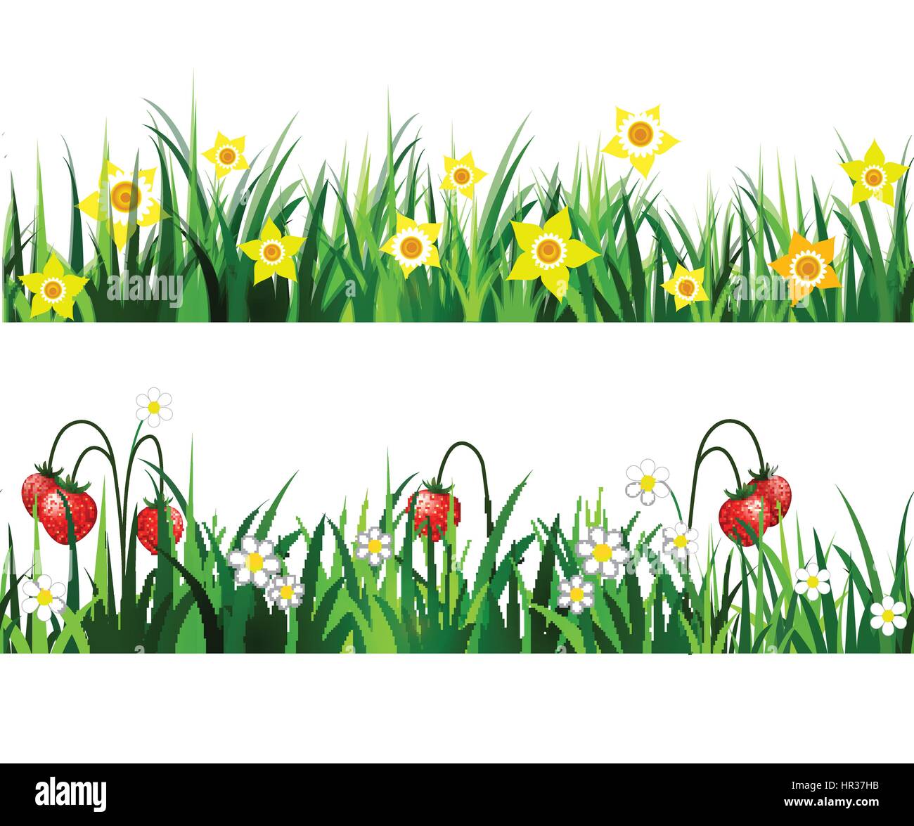 Green Grass seamless set Stock Vector Image & Art - Alamy