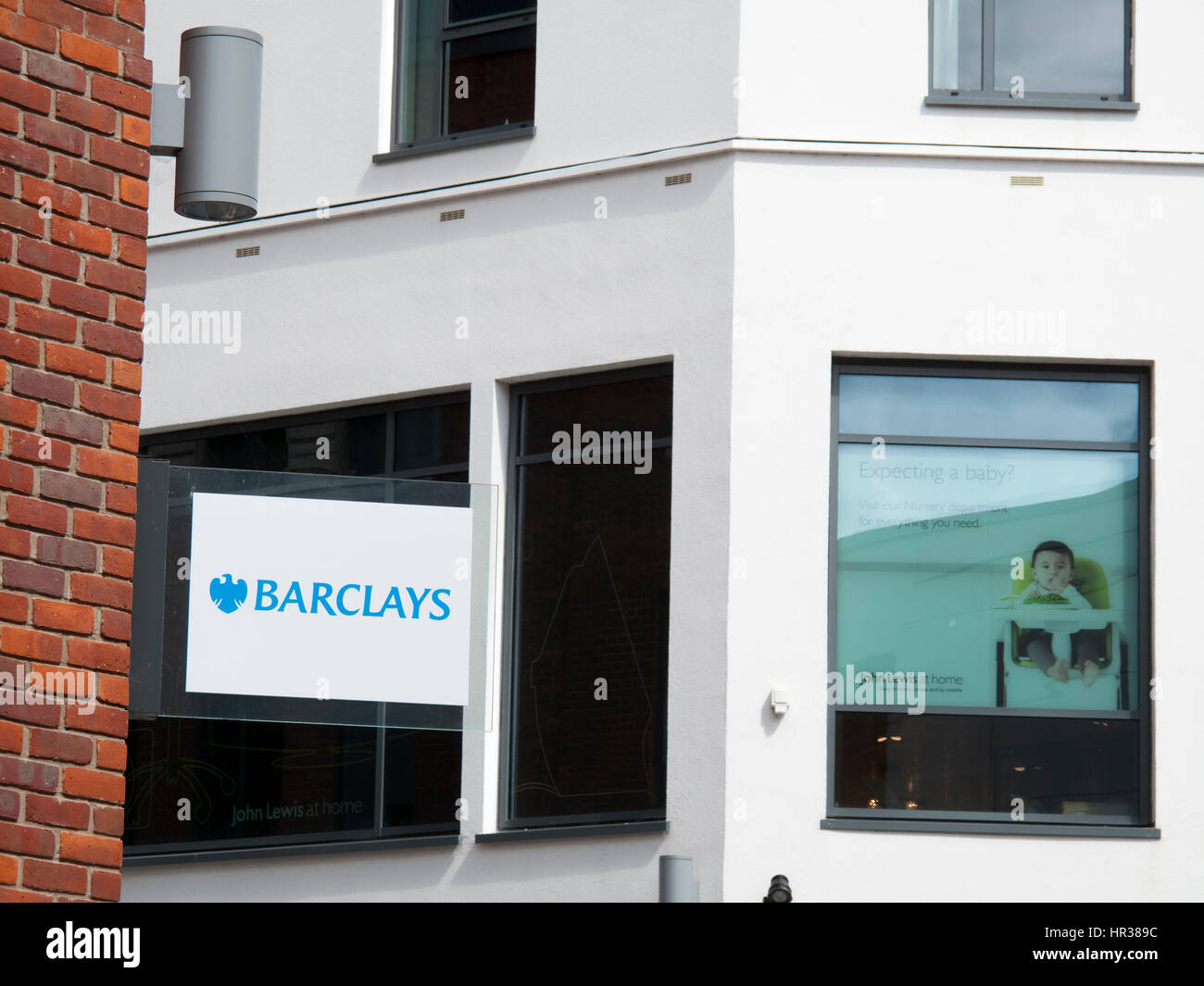 Bank name and sign over local branch located in the Parkway Shopping Centre built in 2011 Stock