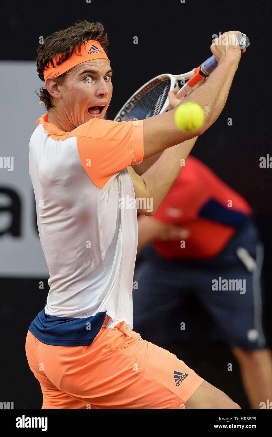 Rio De Janeiro, Brazil. 26th Feb, 2017. Dominic Thiem (AUT) [2] match ...