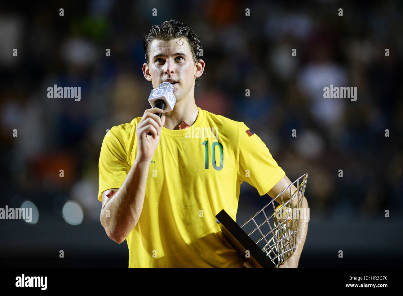 Rio De Janeiro, Brazil. 26th Feb, 2017. Dominic Thiem (AUT) [2] winner ...