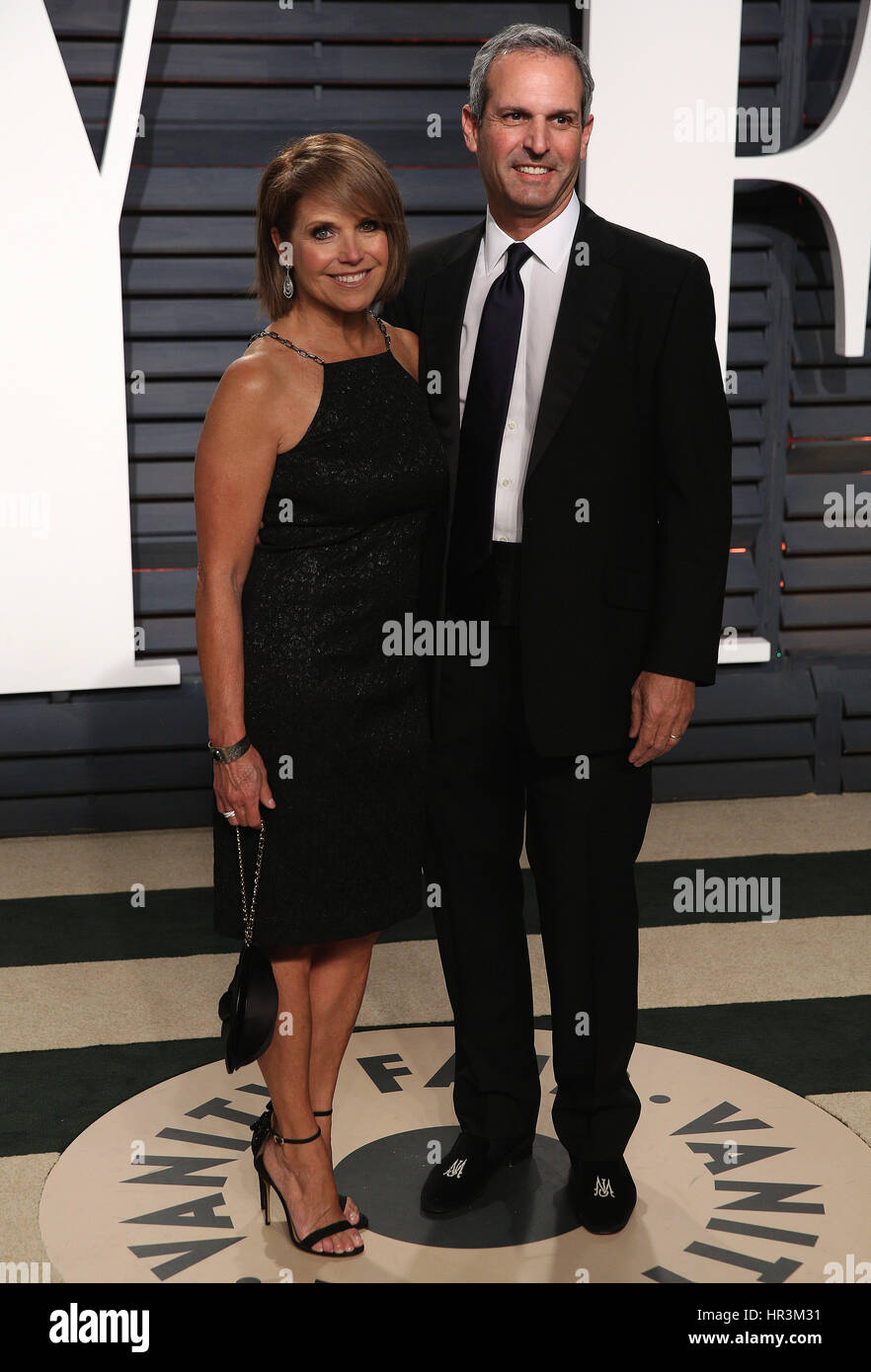 Beverly Hills, California, USA. 26th Feb, 2017. Katie Couric and John