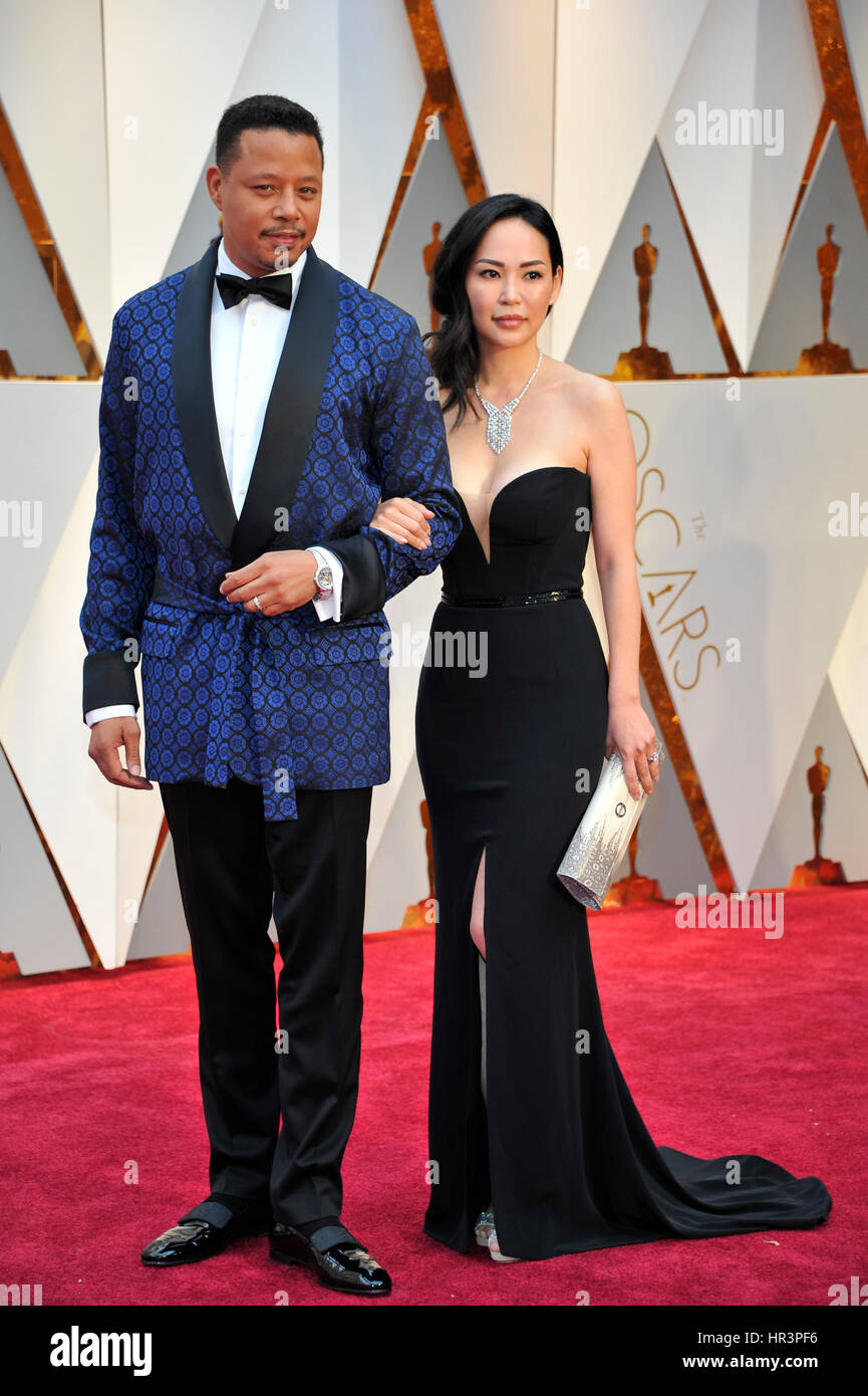 LOS ANGELES, CA - FEBRUARY 26: Terrence Howard and Miranda Pak  at the 89th Academy Awards at the Dolby Theatre in Los Angeles, California on February 26, 2017. Credit: mpi99/MediaPunch Stock Photo