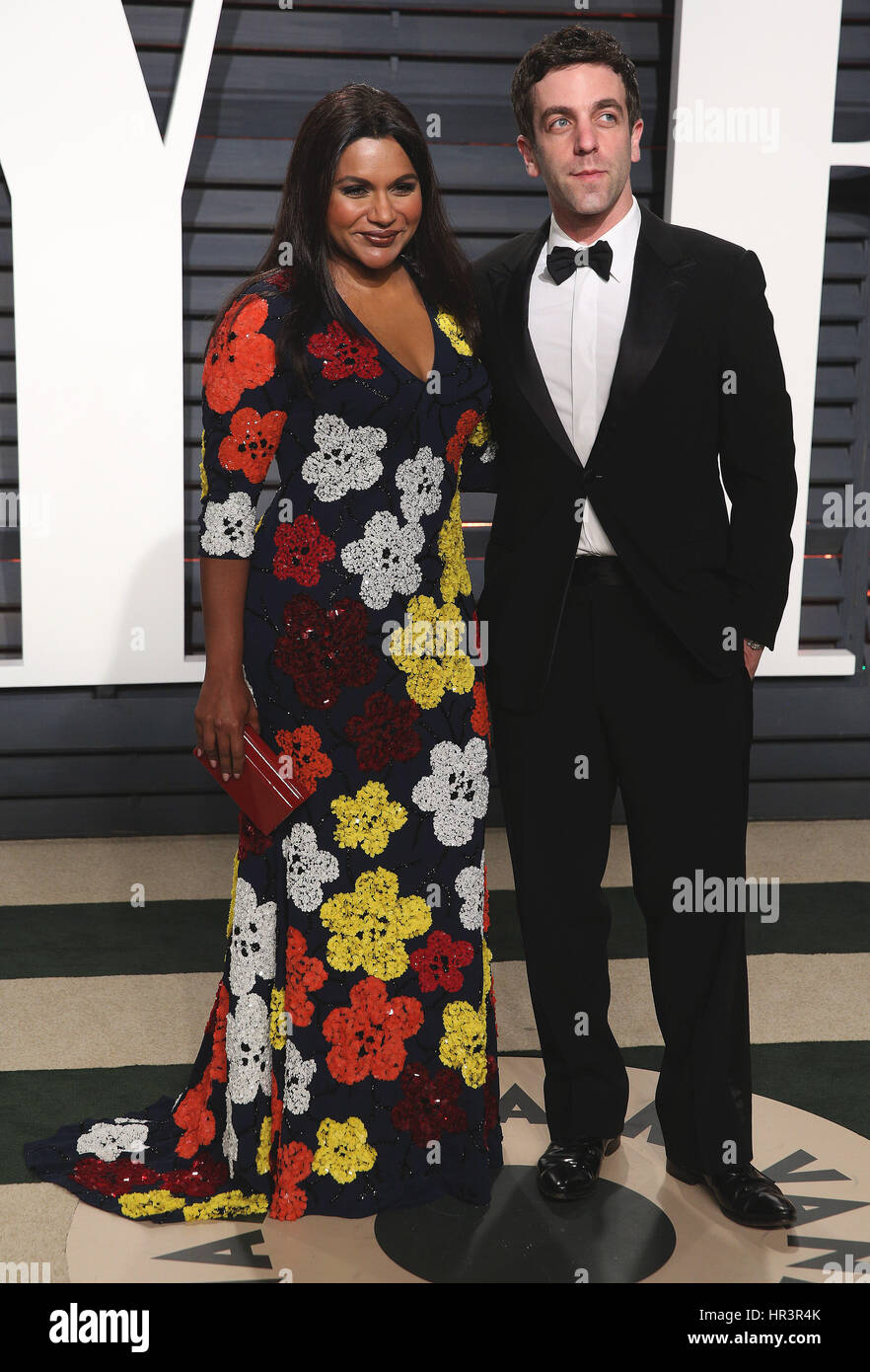 Beverly Hills, California, USA. 26th Feb, 2017. Mindy Kaling and BJ