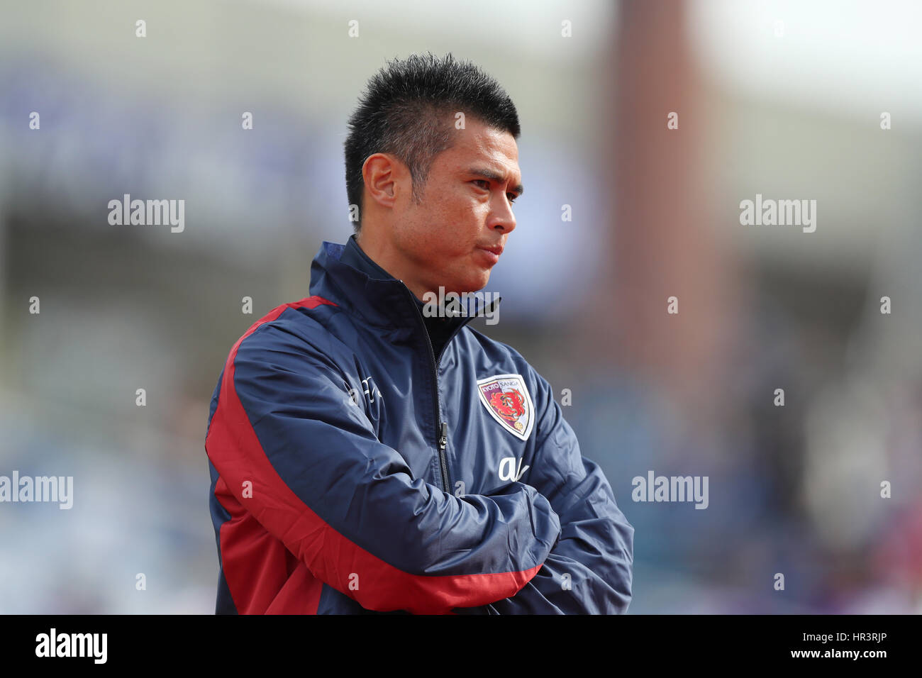 Kyoto Nishikyogoku Athletic Stadium, Kyoto, Japan. 26th Feb, 2017. Takanori Nunobe (Sanga), FEBRUARY 26, 2017 - Football /Soccer : 2017 J2 League match between Kyoto Sanga F.C. 1-2 Montedio Yamagata at Kyoto Nishikyogoku Athletic Stadium, Kyoto, Japan. Credit: YUTAKA/AFLO SPORT/Alamy Live News Stock Photo