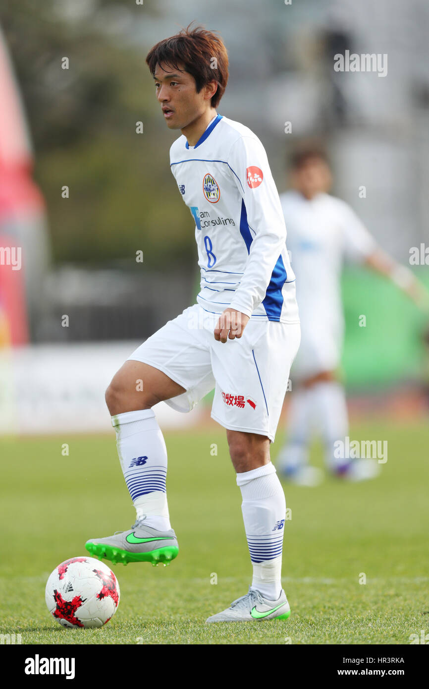 Kyoto Nishikyogoku Athletic Stadium, Kyoto, Japan. 26th Feb, 2017. Koki Kazama (Montedio), FEBRUARY 26, 2017 - Football /Soccer : 2017 J2 League match between Kyoto Sanga F.C. 1-2 Montedio Yamagata at Kyoto Nishikyogoku Athletic Stadium, Kyoto, Japan. Credit: YUTAKA/AFLO SPORT/Alamy Live News Stock Photo