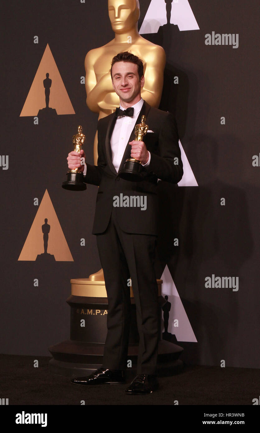 Hollywood California Usa 27th Feb 2017 Justin Hurwitz 89th Annual Academy Awards Presented