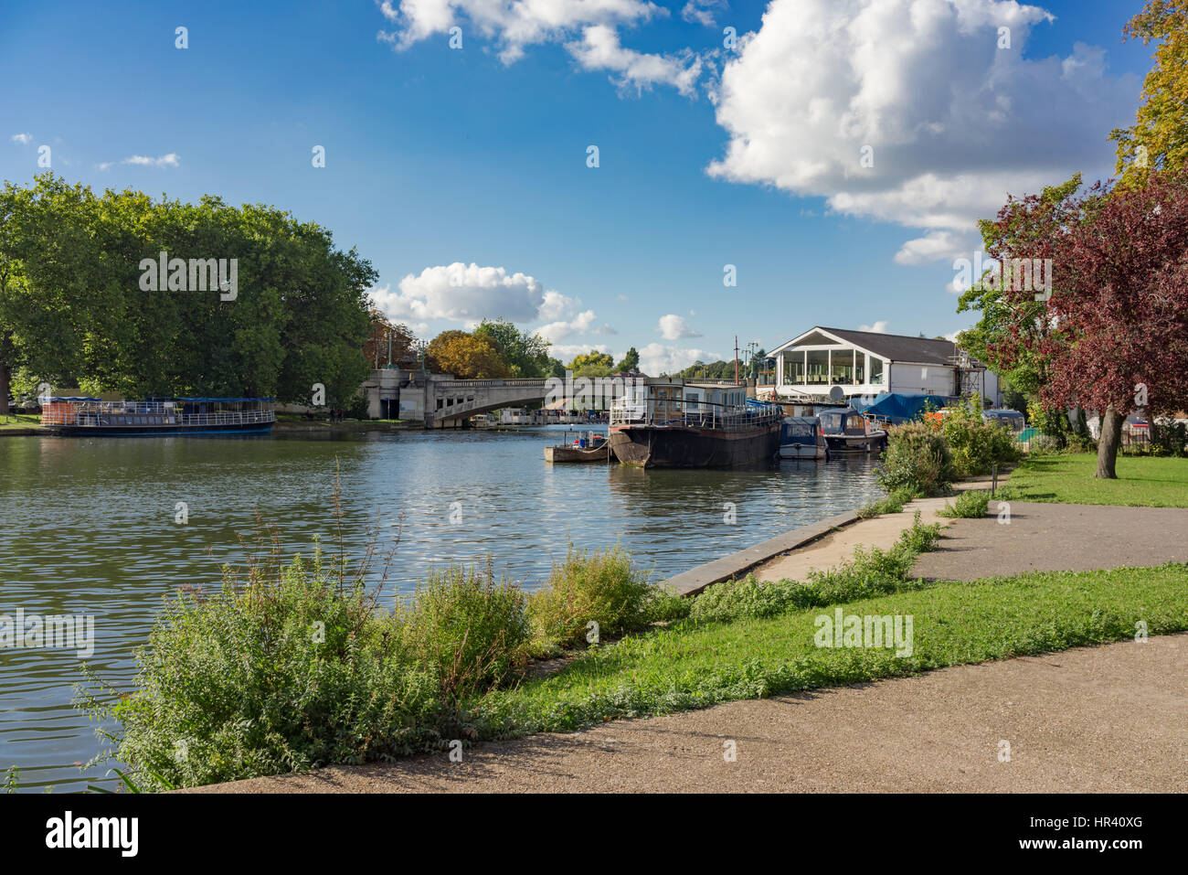 The River Thames at Reading in Berkshire Stock Photo