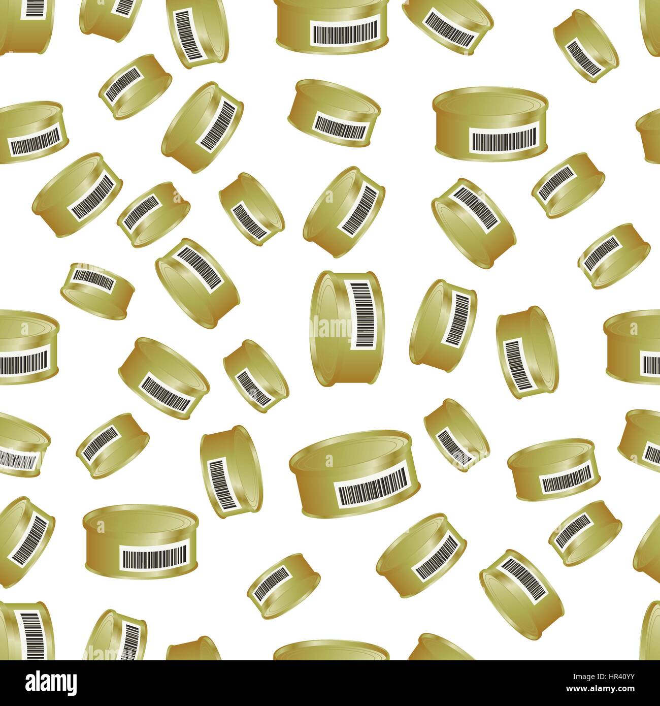 Metal Cans Seamless Pattern Stock Vector