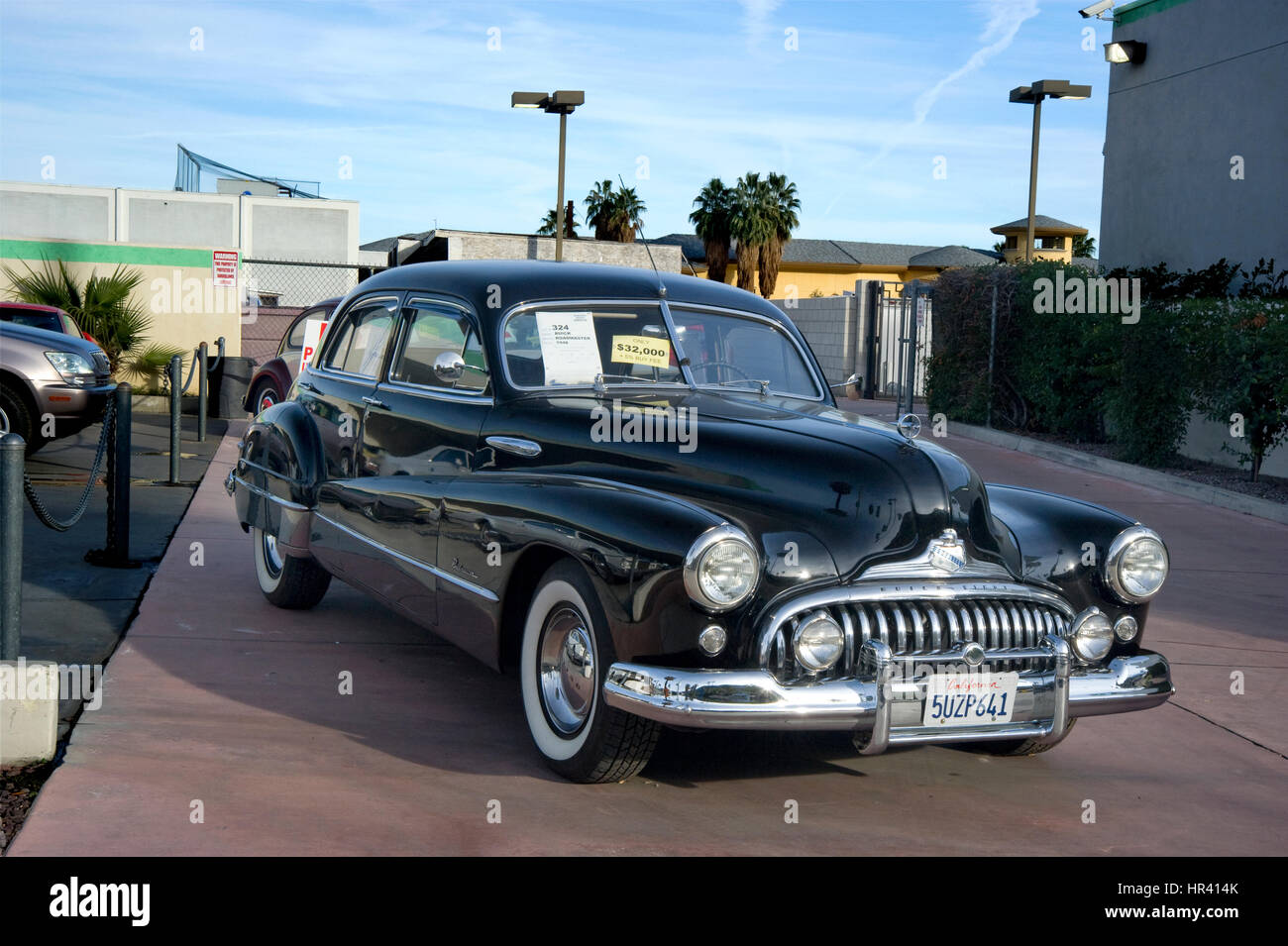 Classic Buick for sale in dealership in Palm Springs, CA Stock Photo