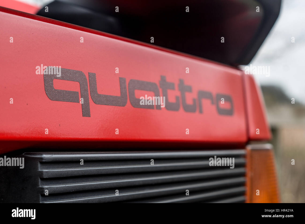 Audi UR Quattro in red. Stock Photo