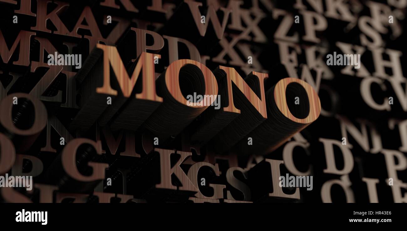 Mono - Wooden 3D rendered letters/message. Can be used for an online ...