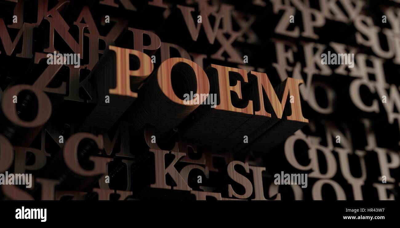 3d Poem Display Example Poem - Wooden 3D rendered letters/message. Can be used for an online ...